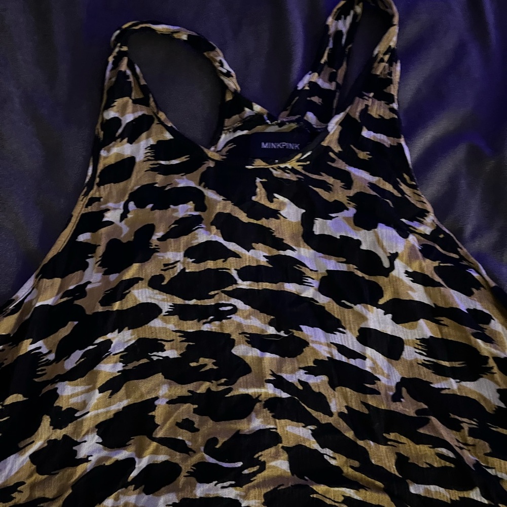 CHEETAH print!! small tank top very flowy y2k - Picture 3 of 4